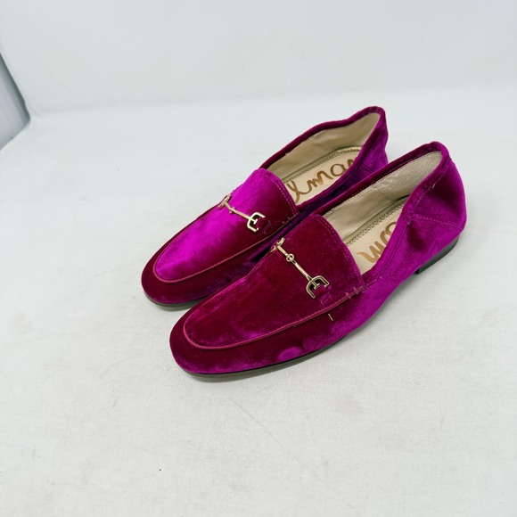 Sam Edelman Shoes - Sam Edelman Loraine Bit Loafers Raspberry Velvet Gold Hardware Shoes Size 6.5M